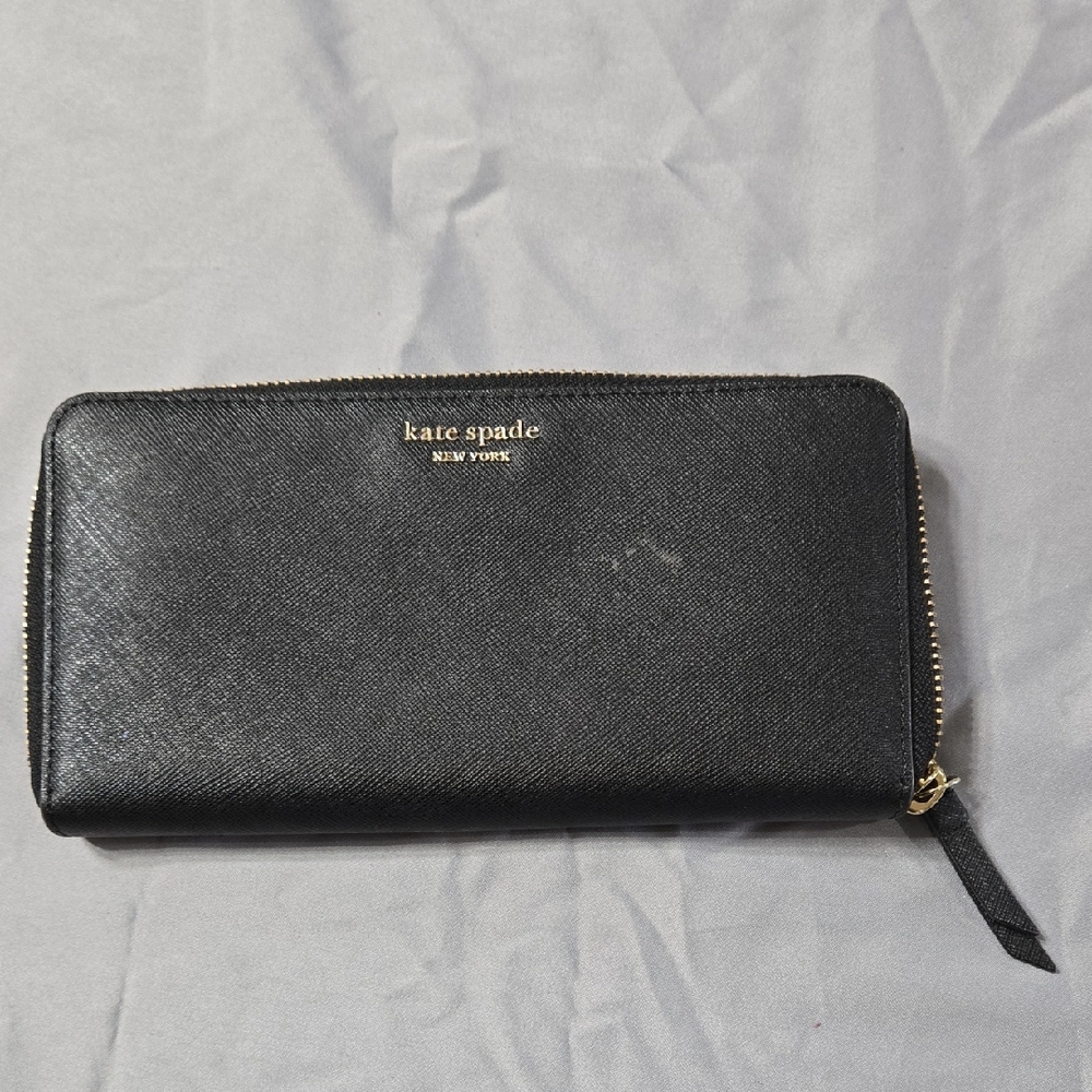 Kate Spade Black Cameron Continental Saffiano Leather Wallet